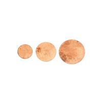 Raw Round Bare Copper Blanks 3pcs/pack