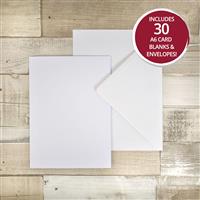 A6 Card Blanks & Envelopes Megabuy - Contains 30 A6 Card Blanks and Envelopes