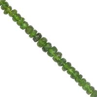30cts Chrome Diopside Faceted Rondelles Approx 3x1 to 4x2mm, 25cm Strand