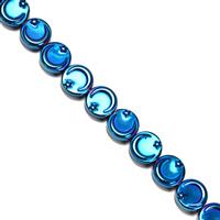 215 cts Blue Haematite Crescent & Star Beads Approx 10mm, 38cm Strand