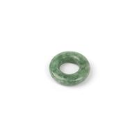 Type A 29cts Green Burmese Jade Plain Donut Approx 25mm Loose Bead Pendant