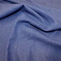 8oz Medium/Heavy Weight Washed Denim Cotton - Medium Blue 0.5m