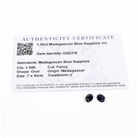 1.5cts Madagascan Blue Sapphire 7x5mm Fancy Pack of 2 (U)