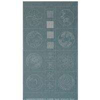 Sashiko Tsumugi Preprinted Kamon 20 Blue Fabric Panel 108x61cm