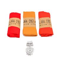 3 Pack Red, Orange, Yellow Scarves Approx 50x180mm with Heart Base Metal Components