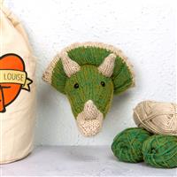 Sincerely Louise Green Mini Triceratops  Head Knitting Kit 