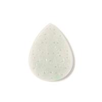 30cts  Type A  White with Green Hints Jadeite Carved Pear, Approx 30x40mm, 1pcs