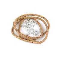 Crazy About Corks- Round Cork with Silver Plated Base Metal Flower Beads & Carrier Bead with Loop for 5mm Cork