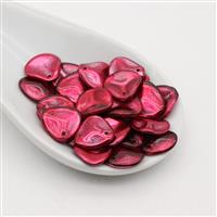 Czech Rose Petal Beads - Crystal Pomegranate Metallic Ice Approx 14x13mm (25pcs)