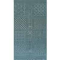 Sashiko Tsumugi Preprinted Geo 20 Blue Fabric Panel 108x61cm