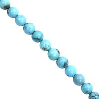 45cts Turquoise Round Smooth Approx 6mm, 15cm Strand