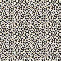 Poppie Cotton Hopscotch & Freckles Daisies Black Fabric 0.5m