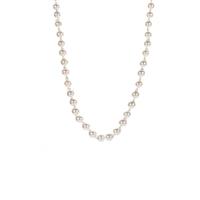 Akoya Cultured Pearl Sterling Silver Graduated Necklace