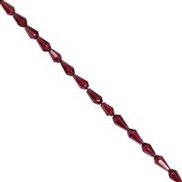 7cts Garnet Faceted Raindrops Approx 3x2 to 5x3mm, 19cm Strand With Spacers