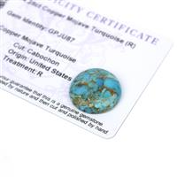 14.25cts Copper Mojave Turquoise 20x20mm Round  (R)