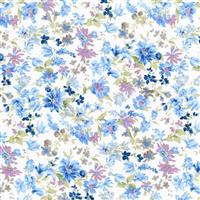 Sevenberry Petite Garden Lawn Collection Wild Blue Fabric 0.5m