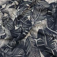 Marine Feather Palm 100% Cotton Marlie-Care Lawn Fabric 0.5m