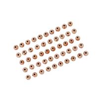 Rose Gold Plated 925 Sterling Silver Diamond Cut Spacer Bead Bundle Approx 4mm (50pcs - 5 Designs)