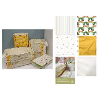 Sew Pretty Sew Mindful Rainbow Wintern Baskets & Caddy Kit: Instructions, Fabric (4.5) & Clear PVC FQ (1pc) 
