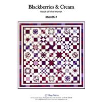 Village Fabrics Block of the Month 7 Blackberries & Cream inc Finishing Block