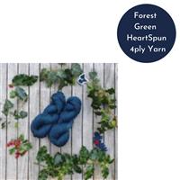Woolly Chic Forest Green HeartSpun 4ply Yarn 100g