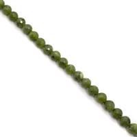 125cts Serpentine Faceted Rounds Approx 8mm, 38cm strand