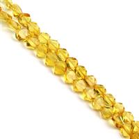 Baltic Lemon Amber Faceted Beads Approx. 4x10mm, 38cm Strand