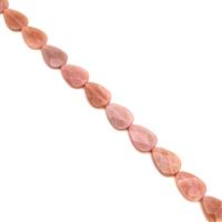 290cts Sunstone Faceted Pears Approx 25x18mm, 38cm Strand