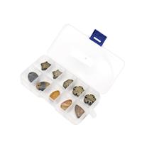 260cts Pyrite &Picasso Jasper Assorted Shapes And Sizes Cabs, Set of 6 in Box 