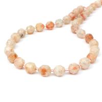 170cts Sunstone Fancy Faceted Beads Approx 10x9mm, 38cm