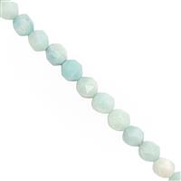 100cts Amazonite Faceted Star Cut Approx 7 to 7.75mm, 28cm Strand
