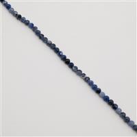 25cts Sodalite Faceted Rounds Approx 4mm, 38cm