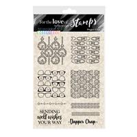 For the Love of Stamps - Dapper Chap A6 Stamp Set,  contains 9 stamps