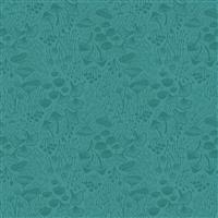 Lewis & Irene Enchanted Teal Mini Woodland Fabric 0.5m