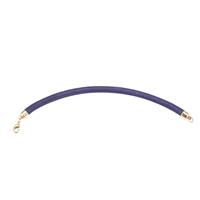 Purple 7mm Leather Cord Bracelet With Rose Gold Base Metal Cord Ends 7.5Inch