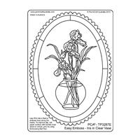 ParchCraft Template - Iris in Clear Vase, 121 x 171