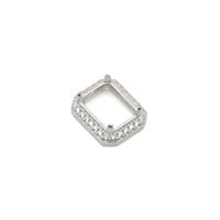 9x7mm 925 Octagon Tab Setting with Pave Setting