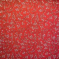 Vintage Miniatures Tangled Vines Red Fabric 0.5m