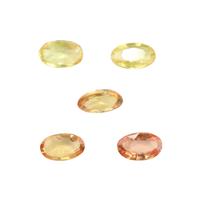 1cts Multi-Colour Sapphire 5x3mm Oval Pack of 5 (H)