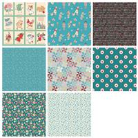 Poppie Cotton Green Hopscotch & Freckles Fabric Bundle: Panel & Fabrics (3.5m)