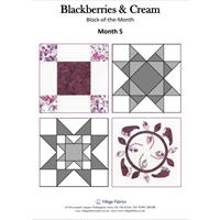 Village Fabrics Block of the Month 5 Blackberries & Cream 