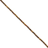 10cts Tigers Eye Faceted Saucers 3x2mm, 38cm Strand