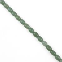 100cts Green Aventurie Rice Beads Approx 8x6mm, 38cm Strand