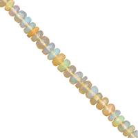 9cts Honey Ethiopian Opal Faceted Rondelle Approx 3x1 to 4x2mm, 10cm Strand