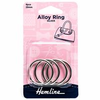 Alloy Ring 26mm Nickel 4 Pieces