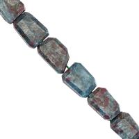 130cts Ruby With Kyanite Faceted Tumble Approx 11x8 to 14x12mm,15cm Strand