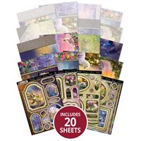 Deluxe Craft Pads - Land of Enchantment, 4 x foiled & die-cut topper sheets, 4 x foiled cardstock, 4 x printed cardstock, 8 x printed inserts