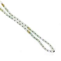 170cts Type A Multicolour Jadeite Rice Beads Approx 6x8mm, 50cm Knots Strand