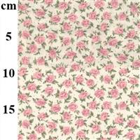 Pink Roses Cotton Poplin Fabric 0.5m