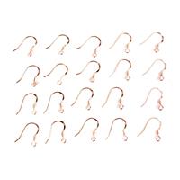 Rose Gold Plated 925 Sterling Silver Shepherds Hooks With Loops Approx. 16mm (10 Pairs)